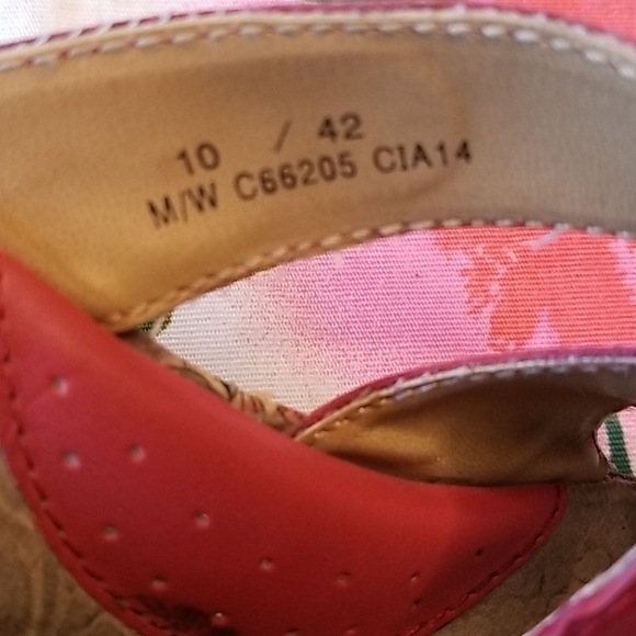 💕BOC💕 Leather Floral Cork Platform Sandal Wedge - Picture 13 of 14